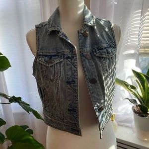 American Eagle denim vest